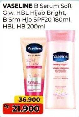 Promo Harga Vaseline Hijab Bright Body Serum/Vaseline Hand Body Lotion  - Alfamart
