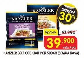 Promo Harga KANZLER Beef Cocktail All Variants 500 gr - Superindo