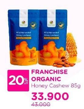 Promo Harga Francis Organic Kacang Mede Madu 85 gr - Watsons