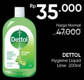 Promo Harga Dettol Antiseptic Germicide Liquid Lime 200 ml - Guardian