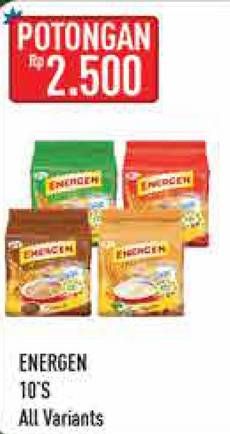 Promo Harga ENERGEN Cereal Instant All Variants per 10 sachet 20 gr - Hypermart