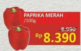 Promo Harga Cabe Paprika Merah per 100 gr - Alfamidi