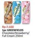 Promo Harga Greenfields UHT Choco Malt, Strawberry, Full Cream 250 ml - Alfamidi