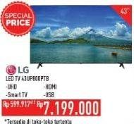 Promo Harga LG 43UP8000PTB Smart UHD TV 43 Inch  - Hypermart