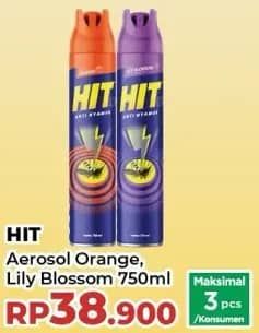 Promo Harga HIT Aerosol Orange, Lilly Blossom 750 ml - Yogya