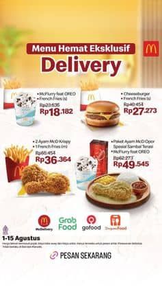 Promo Harga Menu Hemat Eksklusif Delivery  - McD