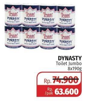 Promo Harga DYNASTY Toilet Jumbo per 8 pcs 190 gr - Lotte Grosir