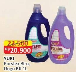 Promo Harga Yuri Porstex Pembersih Porselen Biru, Lilac 1000 ml - Alfamart