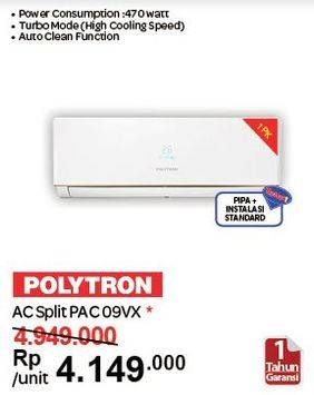 Promo Harga POLYTRON PAC09VX - AC 1PK  - Carrefour