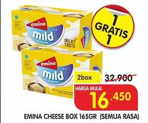 Promo Harga EMINA Cheddar Cheese All Variants per 2 box 165 gr - Superindo