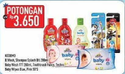 Promo Harga KODOMO Body Wash Gel/Gel Shampoo & Conditioner/Baby Top To Toe Wash/Toothbrush/Baby Wipes  - Hypermart