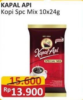 Promo Harga Kapal Api Kopi Bubuk Special Mix per 10 sachet 24 gr - Alfamart
