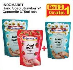 Promo Harga INDOMARET Hand Wash Strawberry, Camomile per 2 pouch 375 ml - Indomaret