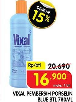 Promo Harga VIXAL Pembersih Porselen Blue Extra Kuat 780 ml - Superindo