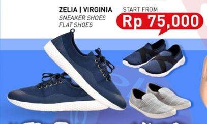 Promo Harga Zelia/Virginia Sneaker Shoes, Flat Shoes  - Carrefour