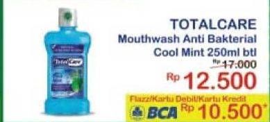 Promo Harga TOTAL CARE Mouthwash Cool Mint 250 ml - Indomaret