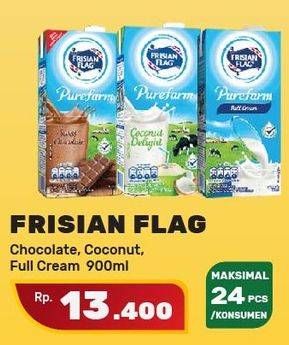 Promo Harga FRISIAN FLAG Susu UHT Purefarm Coconut Delight, Full Cream, Swiss Chocolate 900 ml - Yogya