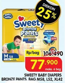 Promo Harga Sweety Bronze Pants Dry X-Pert M58, L52, XL42 42 pcs - Superindo