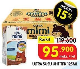 Promo Harga Ultra Mimi Susu UHT per 40 tpk 125 ml - Superindo