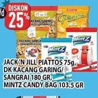 Promo Harga Piattos Snack Kentang/Dua Kelinci Kacang/Mintz Candy Chewy Mint   - Hypermart