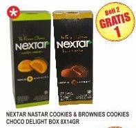 Promo Harga NABATI Nextar Cookies Brownies Choco Delight, Nastar Pineapple Jam per 8 pcs 14 gr - Superindo