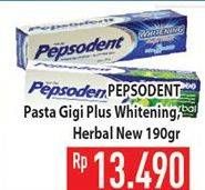 Promo Harga Pepsodent Toothpaste Plus Whitening, Herbal  - Hypermart