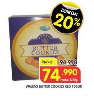 Promo Harga WALENS Butter Cookies 908 gr - Superindo