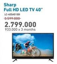 Promo Harga SHARP LC-40SA5100i Full HD LED TV 40"  - Electronic City