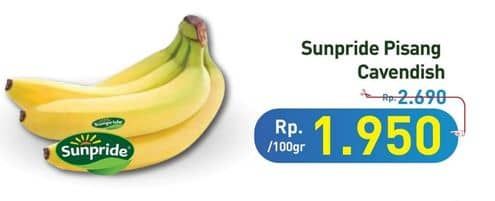 Promo Harga Sunpride Pisang Cavendish per 100 gr - Hypermart