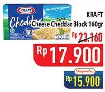 Promo Harga KRAFT Cheese Cheddar 160 gr - Hypermart