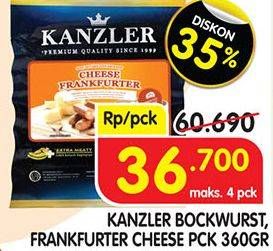 KANZLER Bockwurst, Frankfurter Cheese 360 g