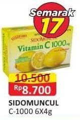 Promo Harga Sido Muncul Vitamin C 1000mg Lemon per 6 sachet 4 gr - Alfamart