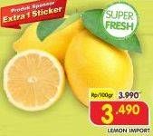 Promo Harga Lemon Import per 100 gr - Superindo