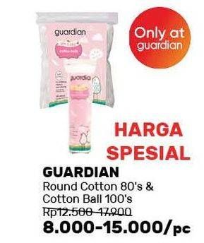 Promo Harga GUARDIAN Round Cotton 80s & Cotton Ball 100s  - Guardian
