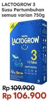 Promo Harga LACTOGROW 3 Susu Pertumbuhan All Variants 750 gr - Indomaret