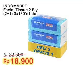 Promo Harga Indomaret Facial Tissue per 3 pouch 180 pcs - Indomaret