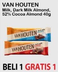 Promo Harga VAN HOUTEN Chunky Milk, Almond 30 gr - Alfamart