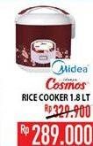 Promo Harga MIDEA / COSMOS Rice Cooker 1,8L  - Hypermart