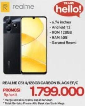 Promo Harga Realme C51  4 + 128 GB 1 pcs - Carrefour