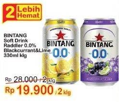 Promo Harga BINTANG Radler Zero Blackcurrant Lime 330 ml - Indomaret