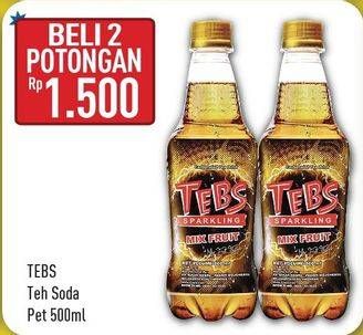 Promo Harga TEBS Tea With Soda per 2 botol 500 ml - Hypermart