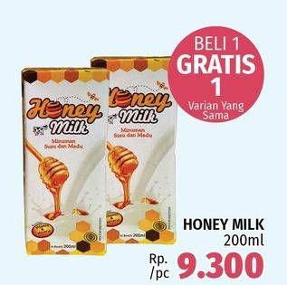Promo Harga MADU NUSANTARA Honey Milk 200 ml - LotteMart