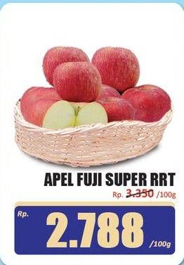 Promo Harga Apel Fuji Super RRT per 100 gr - Hari Hari