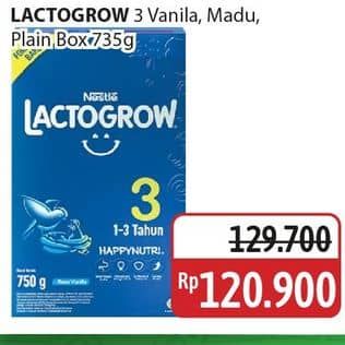 Promo Harga Lactogrow 3 Susu Pertumbuhan Vanila, Madu, Plain 750 gr - Alfamidi