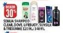 Promo Harga CLEAR/DOVE/LIFEBUOY/SUNSILK/TRESEMME 320ml/340ml  - Hypermart