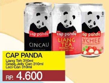 Promo Harga CAP PANDA Minuman Kesehatan Liang Teh, Cincau, Leci 310 ml - Yogya
