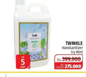 Promo Harga TWINKLE Hand Sanitizer Icy Mint 5000 ml - Lotte Grosir