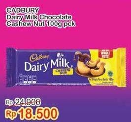 Promo Harga CADBURY Dairy Milk Cashew Nut 100 gr - Indomaret