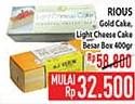 Promo Harga Rious Gold Cake Light Cheese, Original 400 gr - Hypermart
