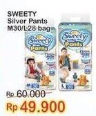 Promo Harga Sweety Silver Pants L28, M30 28 pcs - Indomaret